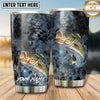Maxcorners Fishing Tumbler Gray Smoke Scale Texture Design Personalized Name Tumbler (13 Species)