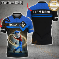 Maxcorners Golf Power Swing Glow Effect Multicolor Personalized 3D Shirt