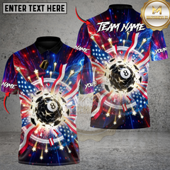 Maxcorners American Thunderball 8 Ball Billiards Personalized Name 3D Unisex Shirt