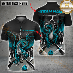 Maxcorners Dragon Bowling Jersey Multicolor Customized Name, Team Name 3D Shirts