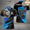 Maxcorners Savage Lion Disc Golf Polo Shirt Personalized Name, Team Name 3D Shirt (4 Colors)
