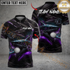 Maxcorners Golf Hell Flame Shark Design Personalized Name, Team Name 3D Shirt (4 Colors)
