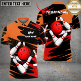Maxcorners Ball And Pins Twin Side Bowling Jersey Multicolor Options Personalized Name, Team Name 3D Shirt