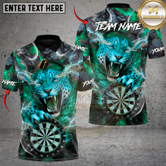 Maxcorners Darts Thunder Leopard Fury Multicolor Customized Name, Team Name 3D Shirts
