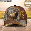 Maxcorners Golden Hunting Grass Brown Camouflage Personalized Name 3D Cap (Deer/Moose/Boar/Elk/Turkey/Duck)