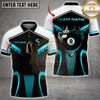 Maxcorners Luxury 8-Ball King Multicolor Customized Name, Team Name 3D Shirts| Black
