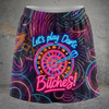 Maxcorners Darts Neon Let’s Play Darts Bitches Quote Personalized 3D Skirts With Shorts 1