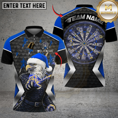 Maxcorners Darts Santa Eagle Multicolor Customized Name, Team Name 3D Shirts