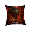 Maxcorners Darts Fire Wolf Lightning Multicolor Customized Name 3D Pillow