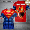 Maxcorners Bowling Hero Armor Flaming Strike Personalized Name 3D Unisex Shirt