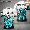 Maxcorners Bowling Golden Fire Paint Multicolor Customized Name, Team Name 3D Shirts