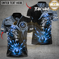 Maxcorners Bowling Golden Lion Dominion Multicolor Customized Name, Team Name 3D Shirts