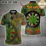 Maxcorners Darts Leaf Board Design Personalized Name 3D Unisex Shirt