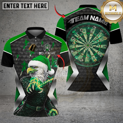 Maxcorners Darts Santa Eagle Multicolor Customized Name, Team Name 3D Shirts