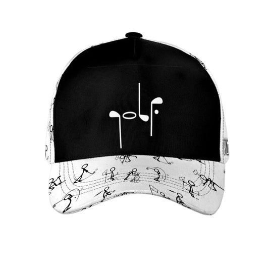 Maxcorners Personalized Stick Figure Golf Baseball Cap, Custom Funny Golf Hats Caps LM0402
