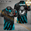 Maxcorners Darts Dartboard Crack Pattern Mutilcolor Options Personalized Name, Team Name 3D Polo Shirt