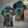 Maxcorners Bowling Flaming Skull Strike Multicolor Customized Name, Team Name 3D Shirts