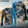 Maxcorners Fishing Sparkling Water Smoke Pattern Design Custom Name & Team Name 3D Shirts