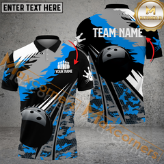 Maxcorners Fire Flame Paint Splash Bowling Team Jersey Multicolor Options Personalized Name, Team Name 3D Shirt