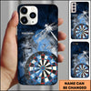 Maxcorners Dragonfly Smoke Dark Art Dartboard Personalized Name 3D Phone Case