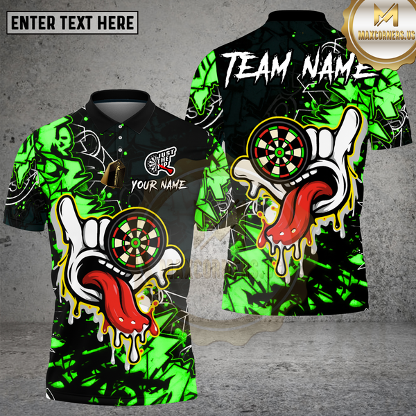 Maxcorners Dartboard Graffiti Hand Tongue Street Art Multioptions Personalized Name, Team Name Unisex 3D Shirt (4 Colors)