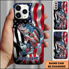 Maxcorners Fishing Phone Case Patriotic Style Personalized Name Phone Case (8 Fish Species)