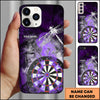 Maxcorners Dragonfly Smoke Dark Art Dartboard Personalized Name 3D Phone Case