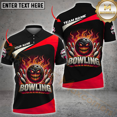 Maxcorners Bowling Flaming Evil Ball Multicolor Personalized 3D Shirt