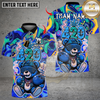Maxcorners Bowling 420 Hiphop Bear Smoke Multicolor Customized Name Team Name 3D Shirts