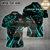 Maxcorners Billiards Shirts Pool Billiards Golden Dragon Black Lightning Strike Multi Options Personalized Name, Team Name 3D Shirt