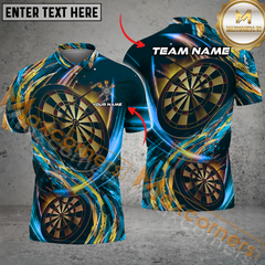Maxcorners Darts Premium Dartboard Multilcolor Option Customized Name, Team Name 3D Polo Shirt