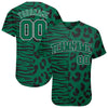 Maxcorners Custom 3D Pattern Design Leopard Skin Zebra Stripe Authentic Baseball Jersey LM2605