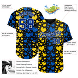 Maxcorners Custom 3D Pattern Design Ukrainian Flag And Coat Of Arms Of Ukraine Premium Baseball Jersey LM0210