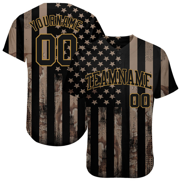 Maxcorners Custom Camo Royal Red-White 3D Salute To Service American Flag Premium Baseball Jersey LM0210