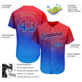 Maxcorners Custom Black Royal-Red 3D American Flag Fashion Premium Baseball Jersey LM0210