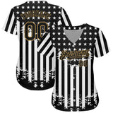 Maxcorners Custom Royal Red-White 3D American Flag Premium Baseball Jerseys LM0210