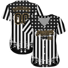 Maxcorners Custom Royal Red-White 3D American Flag Premium Baseball Jerseys LM0210