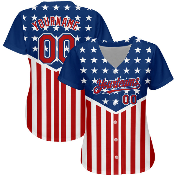Maxcorners Custom Black Old Gold-White 3D American Flag Premium Baseball Jerseys LM0210