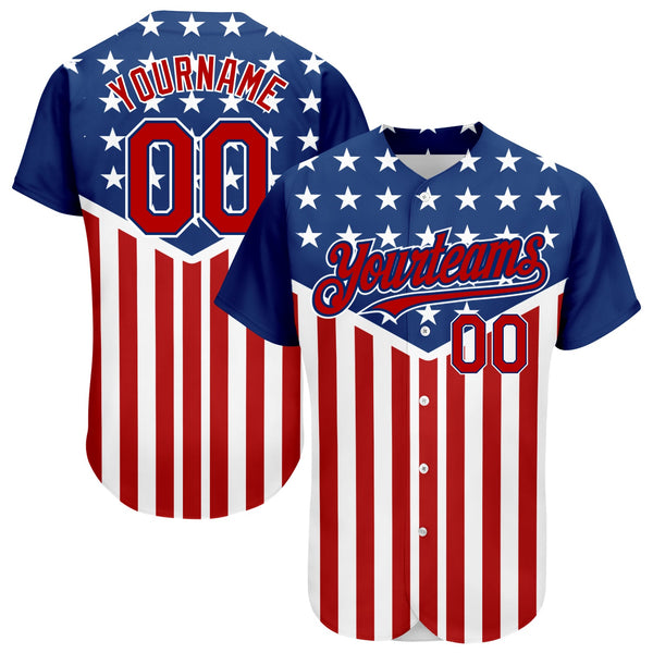 Maxcorners Custom Black Old Gold-White 3D American Flag Premium Baseball Jerseys LM0210