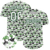 Maxcorners Custom White Green 3D Pattern Design Rodeo Cowboy Authentic Baseball Jersey LM2605
