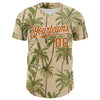 Maxcorners Custom City Cream Texas Orange-White 3D Hawaii Tropical Coconut Tree Authentic Baseball Jersey LM2605