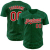 Maxcorners Custom Kelly Green Red Green-White 3D Mexico Authentic Baseball Jersey LM2605
