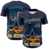 Maxcorners Custom Cream Fire Red-US Navy Blue 3D Patriotic American Flag Premium Baseball Jersey LM0210