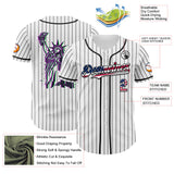 Maxcorners Custom Blue Royal Red-White 3D Patriotic American Flag Premium Baseball Jersey LM0210
