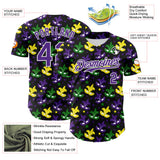 Maxcorners Custom Black Purple-White 3D Pattern Design Mardi Gras Shrove Tuesday Premium Baseball Jersey LM0210