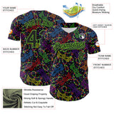 Maxcorners Custom Purple Black-Aurora Green 3D Pattern Design Mardi Gras Shrove Tuesday Premium Baseball Jersey LM0210