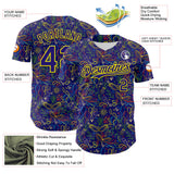 Maxcorners Custom Dark Purple Light Yellow 3D Pattern Design Mardi Gras Shrove Tuesday Premium Baseball Jersey LM0210