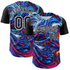 Maxcorners Custom Black White 3D Pattern Design Burner Costumes Lava Premium Baseball Jersey LM0210