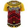 Maxcorners Custom Yellow Black Red-White 3D Pattern Design Rave Party Tribal Premium Baseball Jersey LM0210