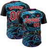 Maxcorners Custom Black Red-White 3D Pattern Design Burner Costumes Horror Skull Premium Baseball Jersey LM0210